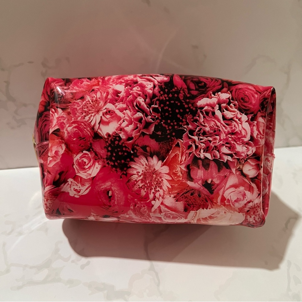 Floral Pink Peonies and Roses Women's Cosmetics Bag